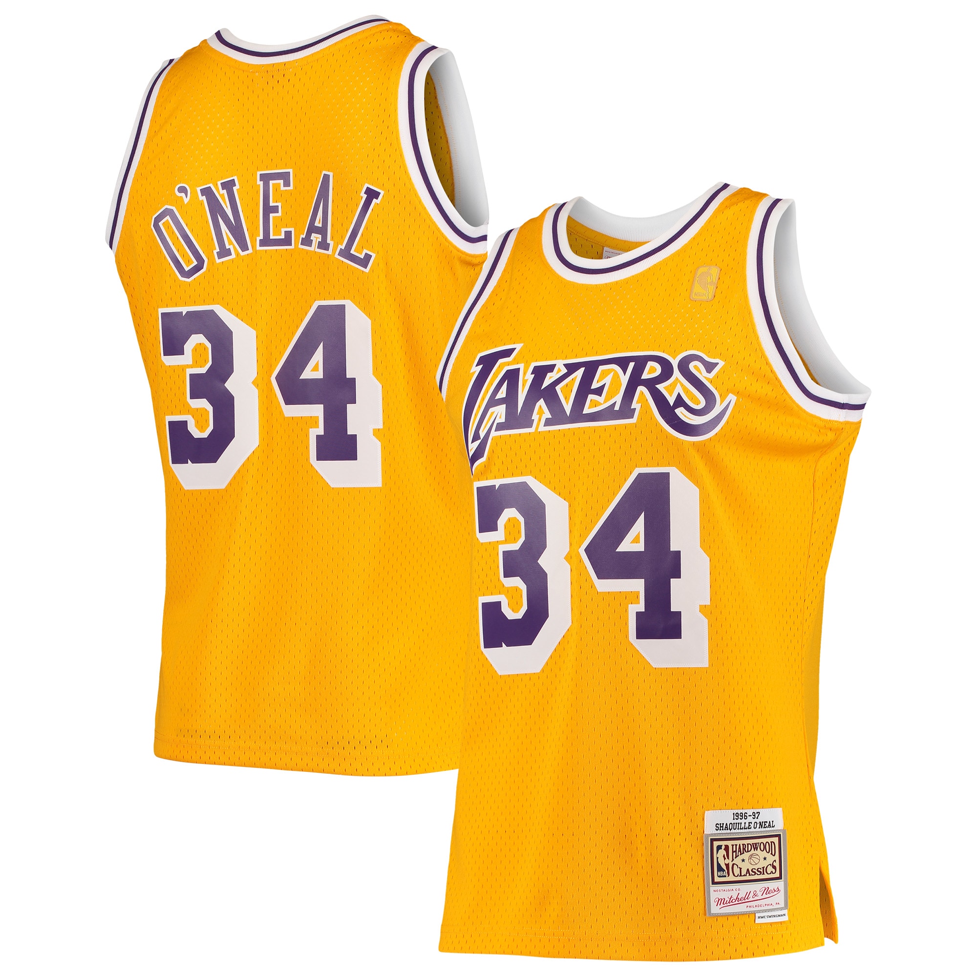 Shaquille O'Neal Los Angeles Lakers NBA Jersey - Gold | FanWearStyle