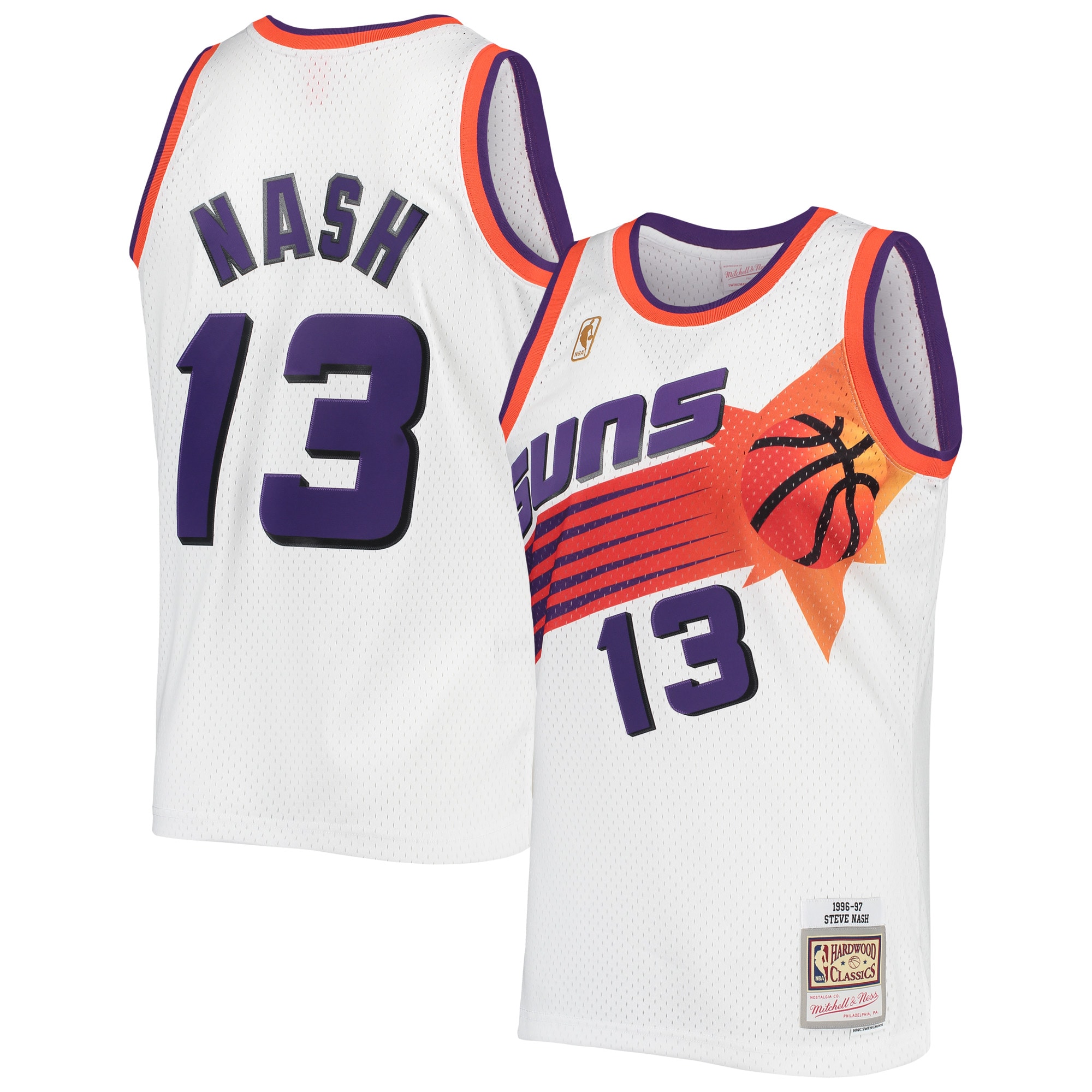 Youth Steve Nash Phoenix Suns 1996/97 Hardwood Classics Swingman Jersey - White | FanWearStyle