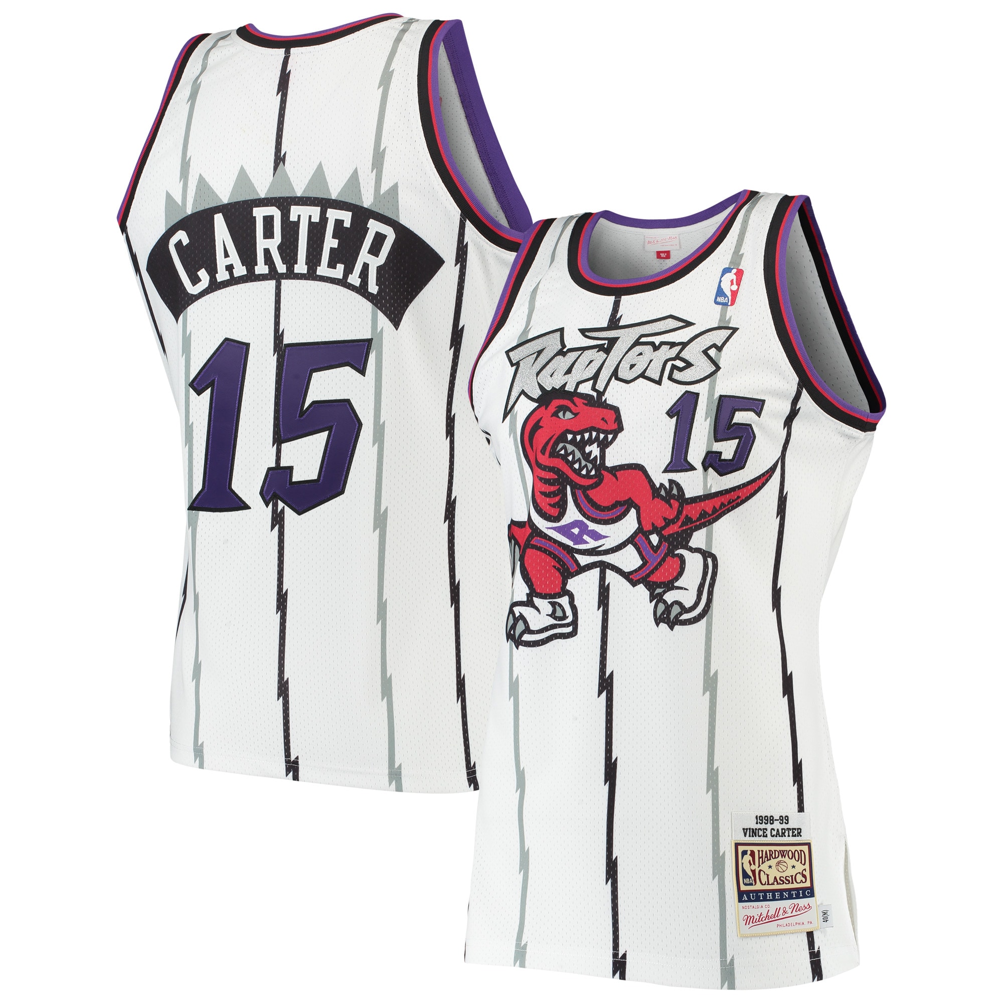 Vince Carter Toronto Raptors NBA Jersey - White | FanWearStyle