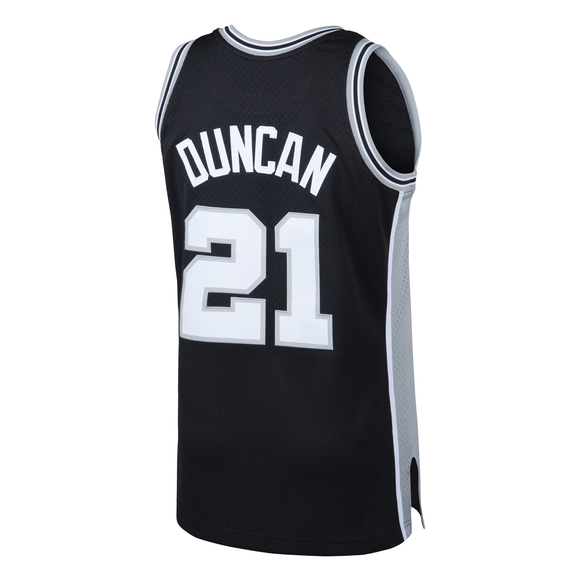Tim Duncan San Antonio Spurs 1998/99 Hardwood Classics Swingman Jersey - Black - angle 3