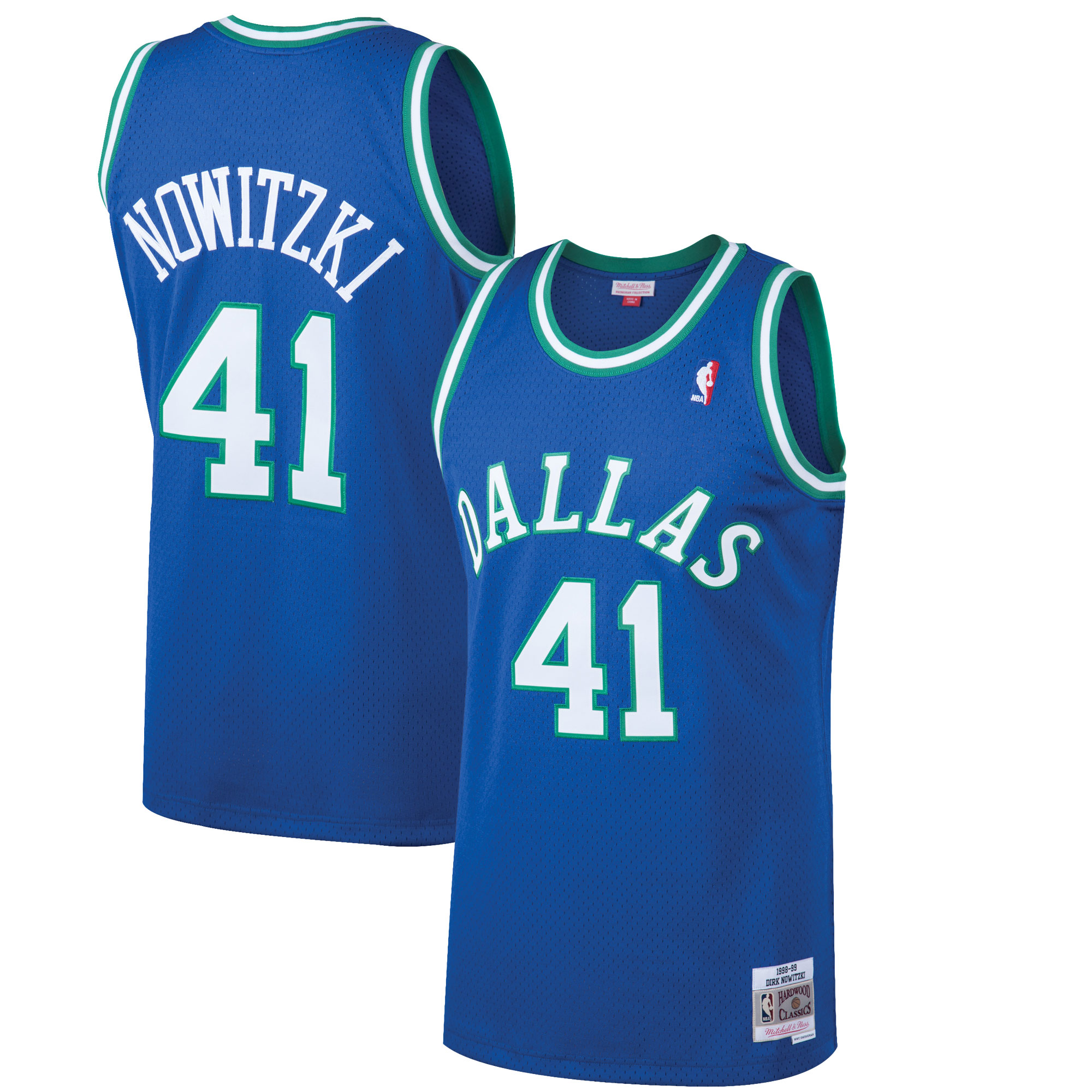 Youth Dirk Nowitzki Dallas Mavericks 1998/99 Hardwood Classics Swingman Jersey - Blue | FanWearStyle