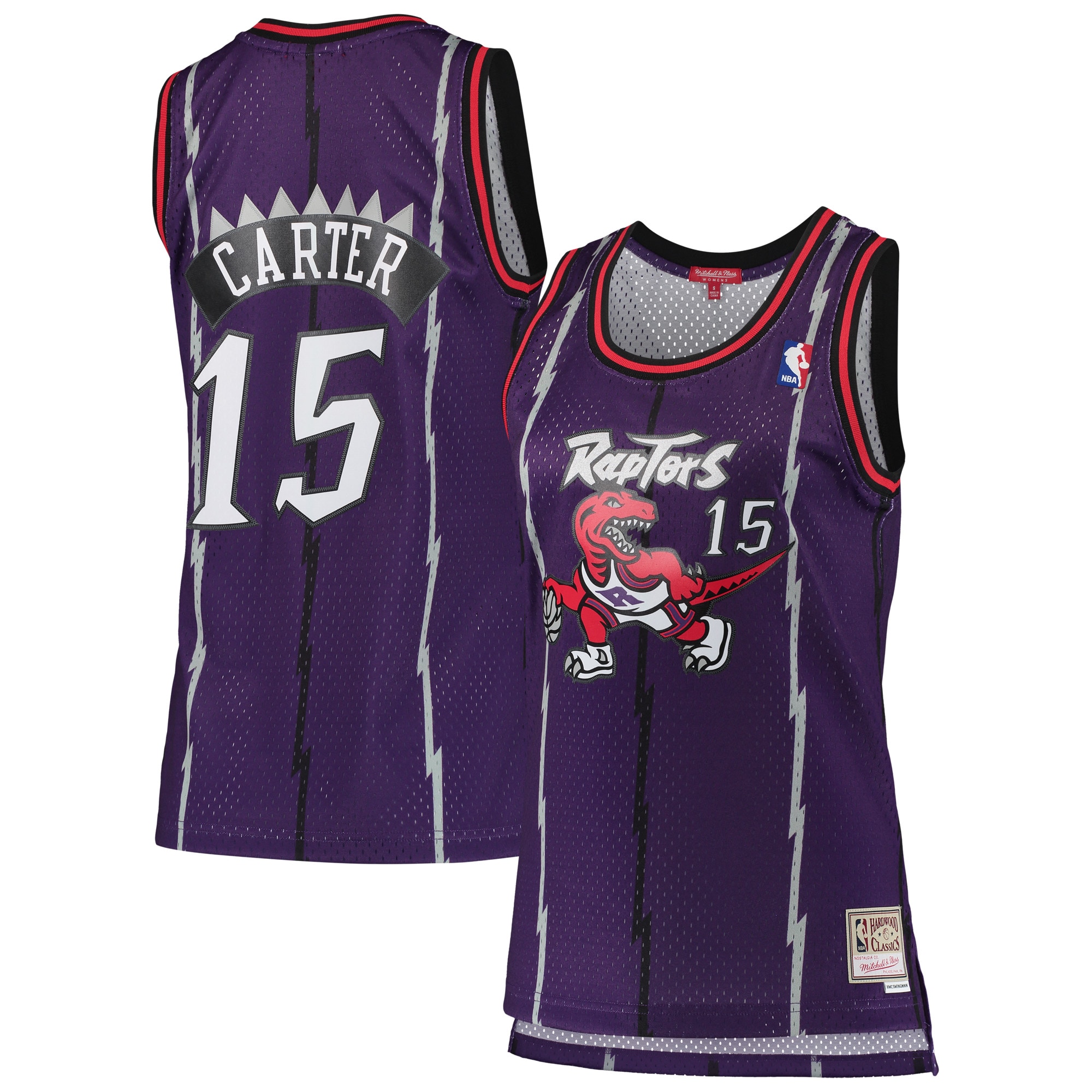 Youth Vince Carter Toronto Raptors Women's 1998/99 Hardwood Classics Swingman Jersey - Purple | FanWearStyle