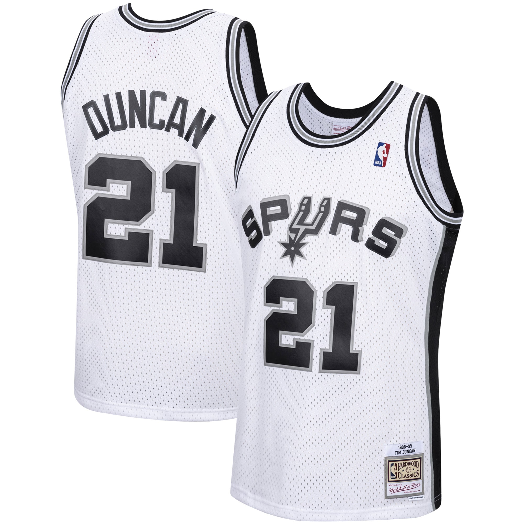 Tim Duncan San Antonio Spurs NBA Jersey - White | FanWearStyle