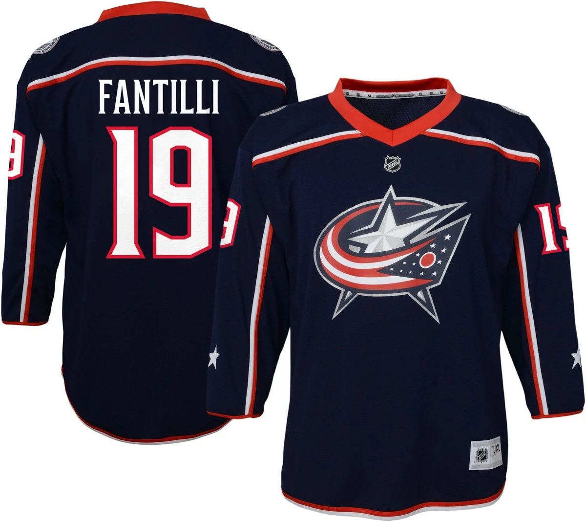 Adam Fantilli Columbus Blue Jackets Outerstuff Youth Alternate Replica Player Jersey - Blue - angle 2