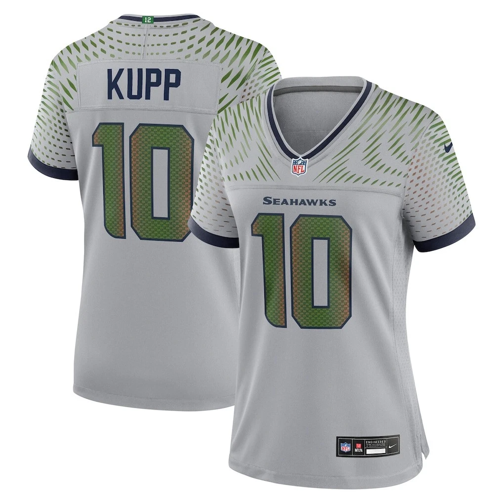 Cooper Kupp #10 Seattle Seahawks Women's 2025 Rivalries Collection Game Jersey - Wolf Gray