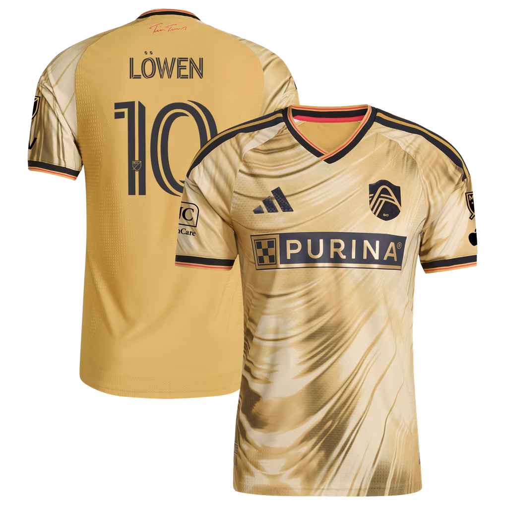 Youth Eduard Löwen St. Louis CITY SC 2026 The Tina Turner Kit On-Field Patch Jersey - Yellow