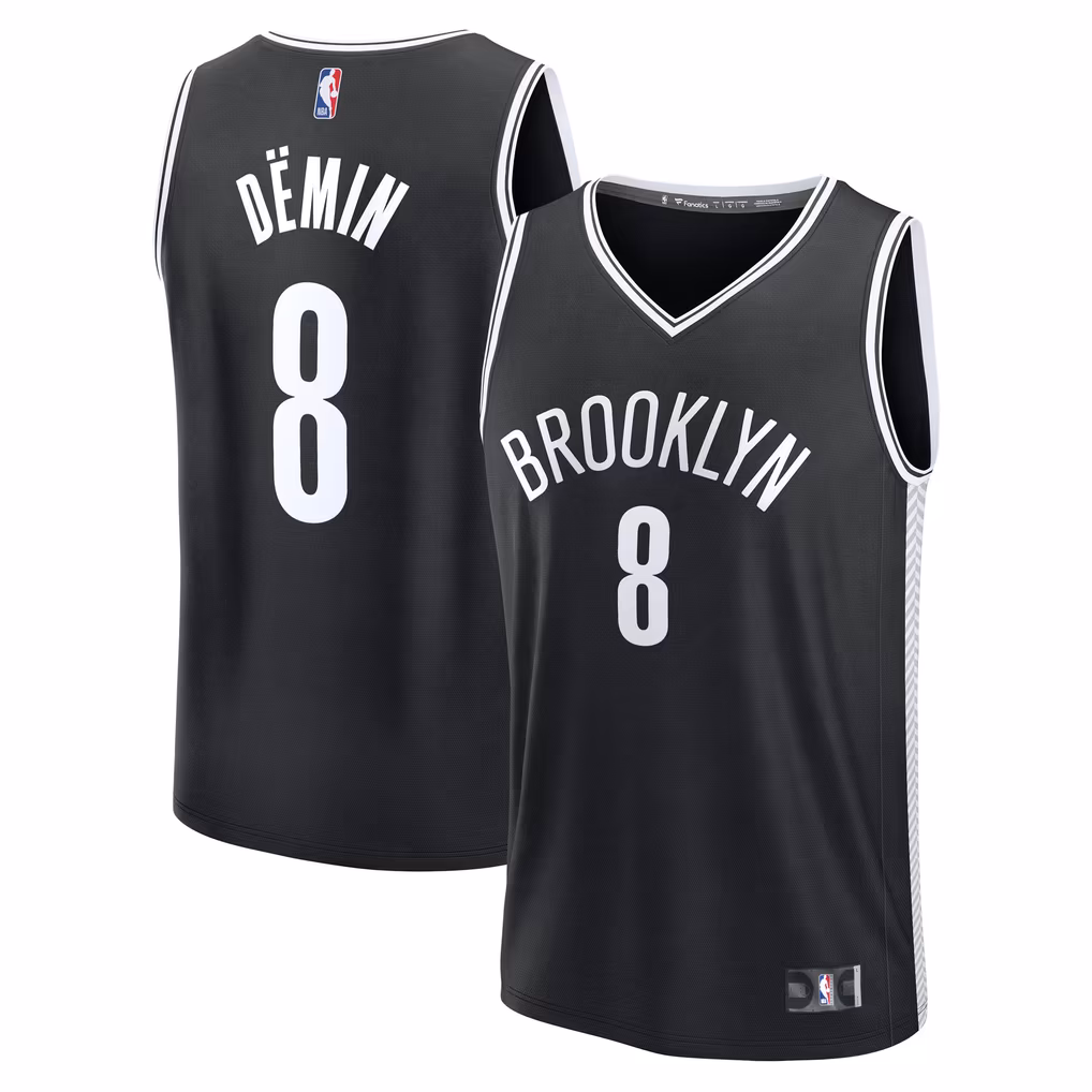 Women's Egor Demin Brooklyn Nets Fast Break Replica Jersey - Black - Icon Edition