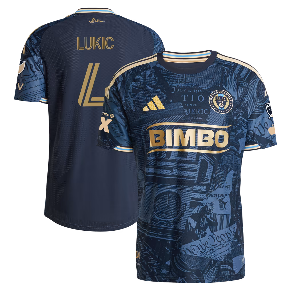 Jovan Lukić Philadelphia Union 2026 1776 Kit On-Field Patch Jersey - Navy