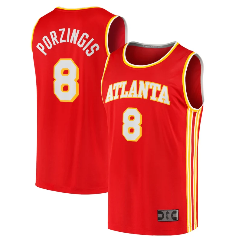 Kristaps Porziņģis Atlanta Hawks Fast Break Replica Jersey - Red - Icon Edition