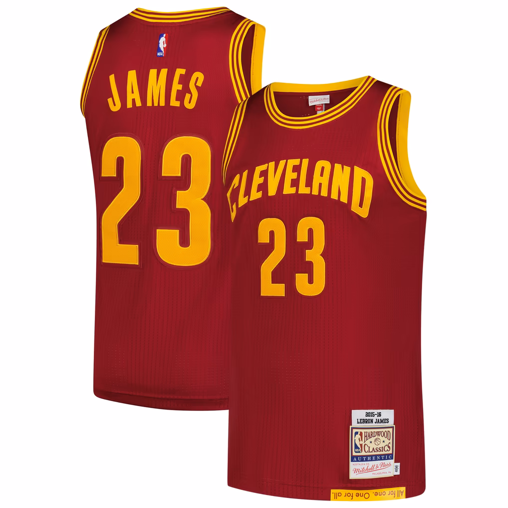 LeBron James #23 Cleveland Cavaliers Hardwood Classics 2015/16 Jersey - Wine