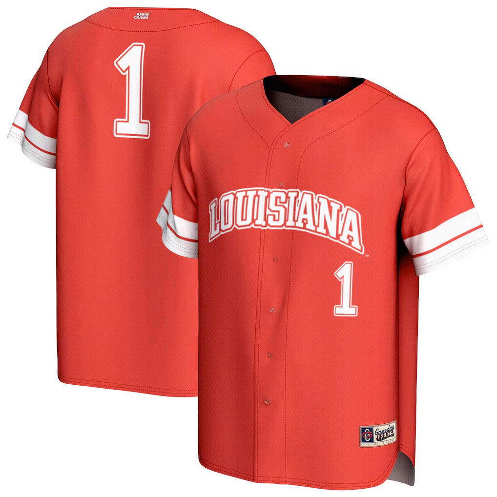 Louisiana Ragin' Cajuns GameDay Greats Youth Pick-A-Player Lightweight Baseball Fashion Jersey - Cardinal