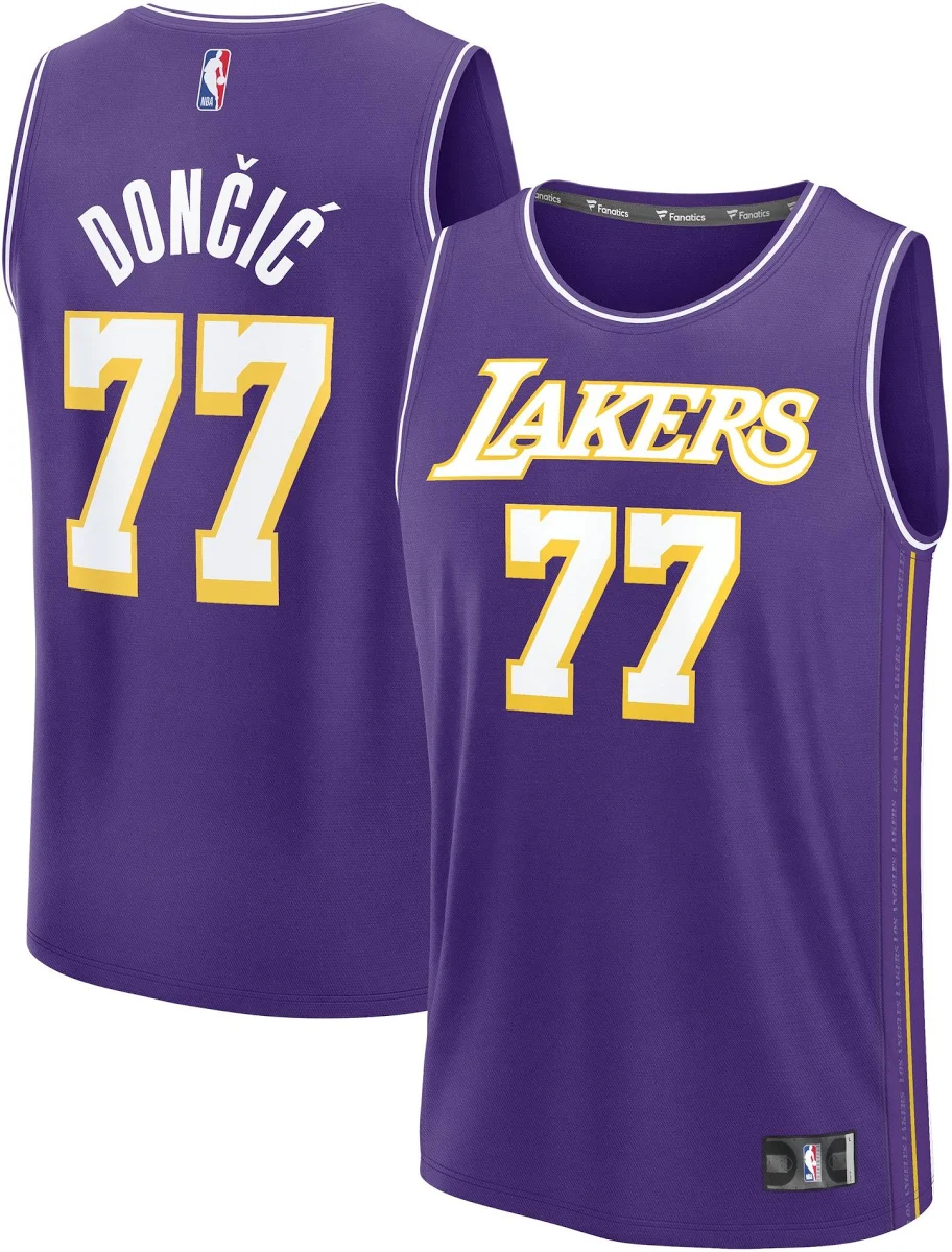 Luka Dončić Los Angeles Lakers Fast Break Jersey - Statement Edition - Purple