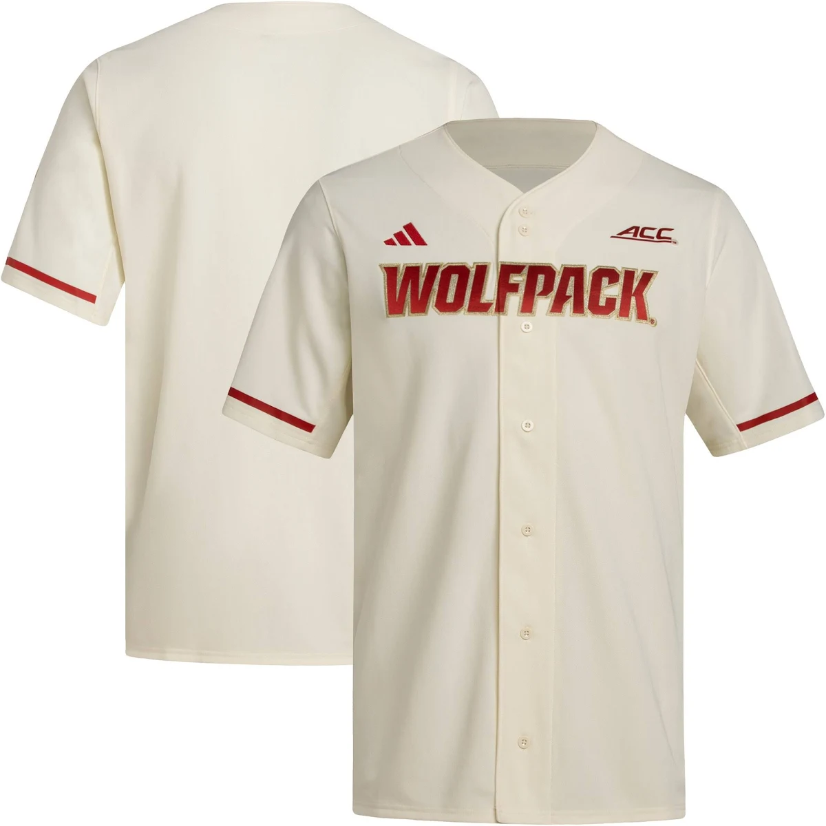NC State Wolfpack Replica Baseball Jersey - Cream