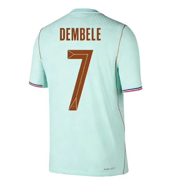 France #7 Ousmane Dembélé 2026 World Cup White Away Jersey Jersey