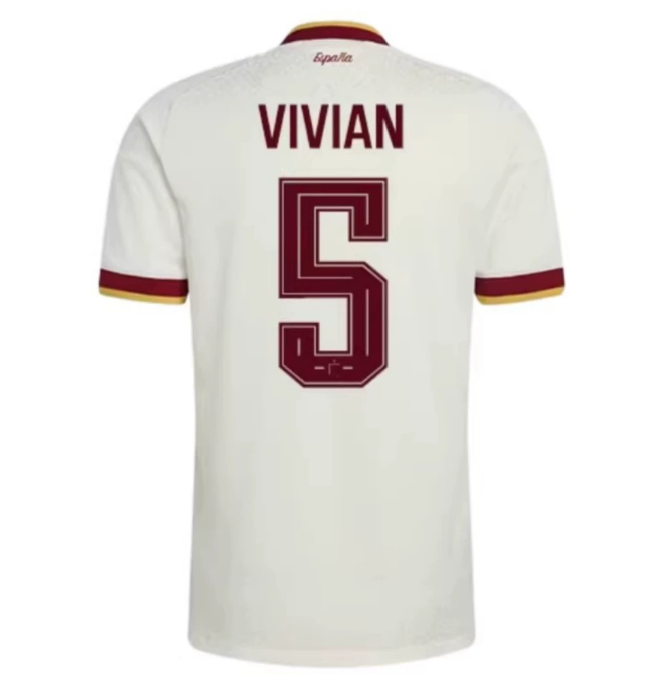 Spain National Team Baena #5 2026 World Cup White Away Jersey Jersey