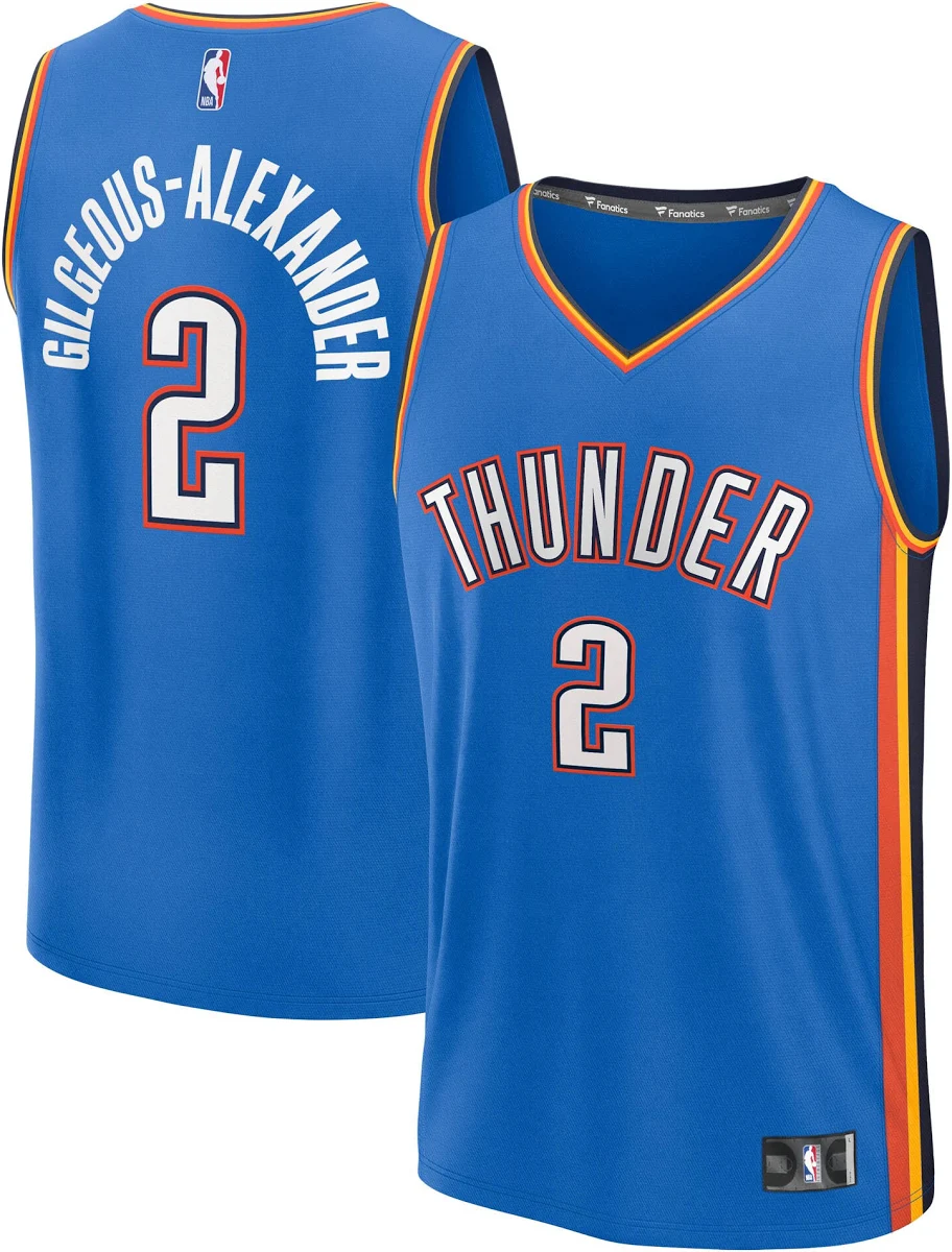 Shai Gilgeous-Alexander Oklahoma City Thunder Big & Tall Fast Break Jersey - Icon Edition - Blue