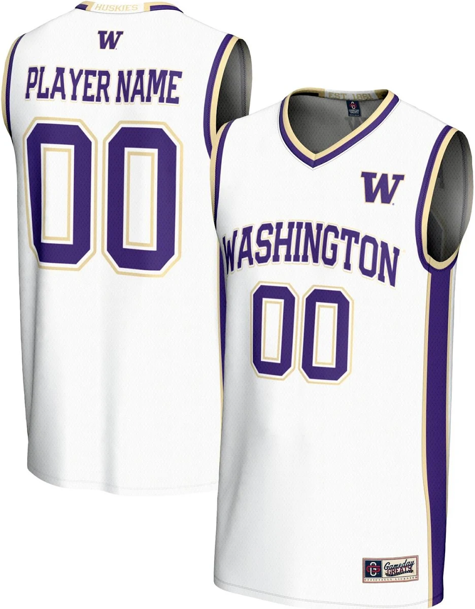Washington Huskies GameDay Greats NIL Pick-A-Player Lightweight Men's Basketball Fashion Jersey - White
