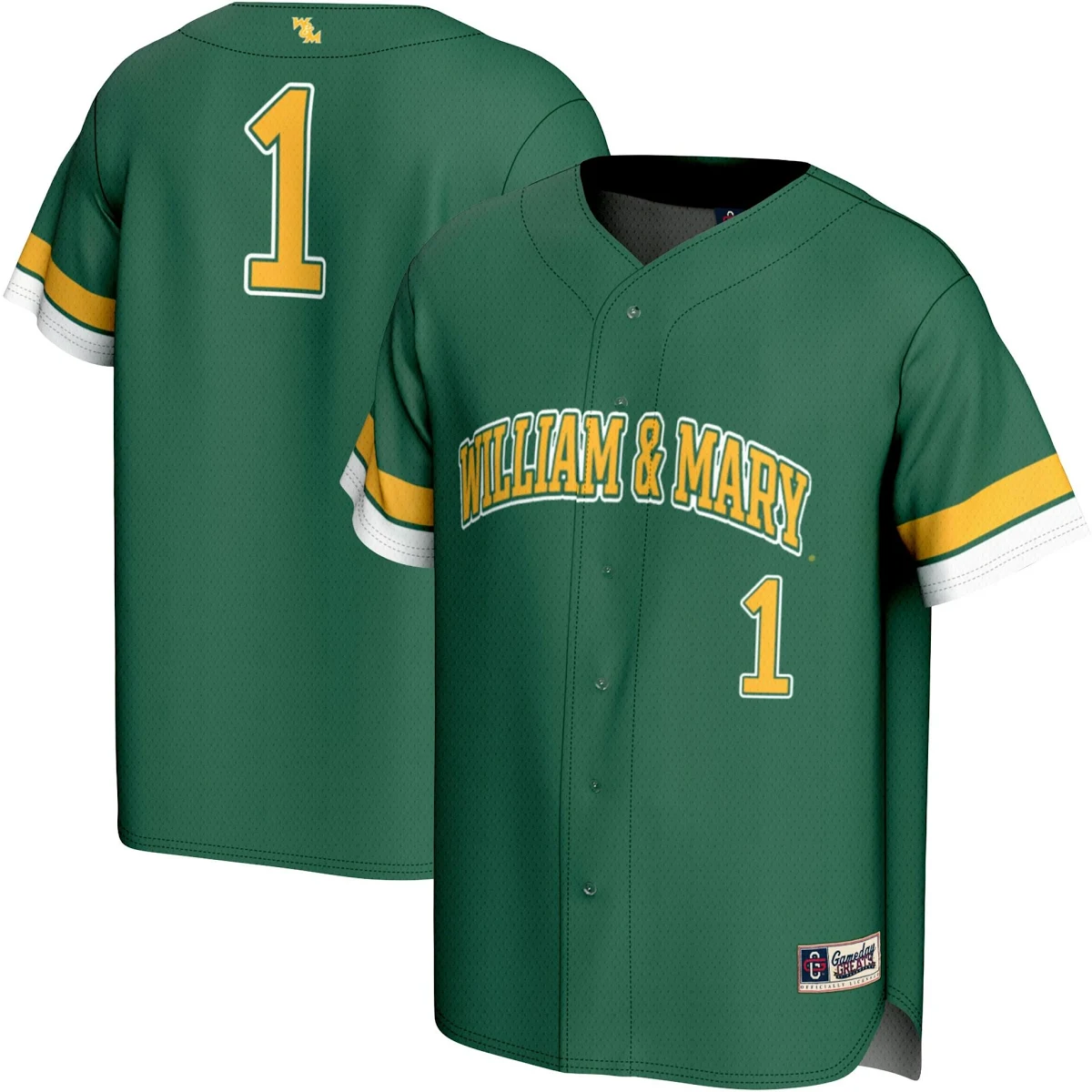 William & Mary Tribe GameDay Greats Youth Pick-A-Player Lightweight Baseball Fashion Jersey - Green