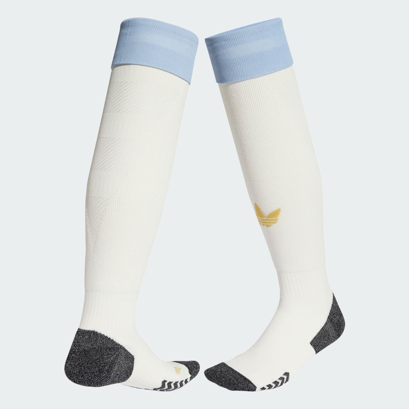 Men's Argentina National Team Football Socks 2026 in white with light blue band – product view