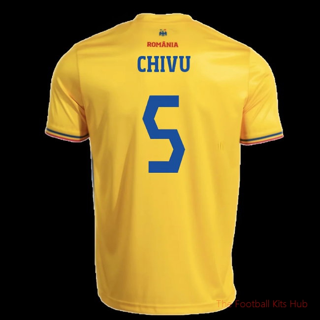 2025/26 Romania Home Replica Shirt (Chivu 5)
