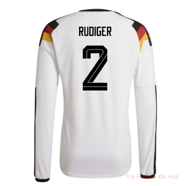2026/27 Germany Authentic Long Sleeve Home Shirt (Rudiger 2)