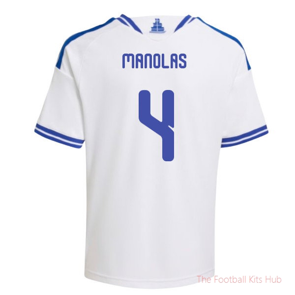 2026/27 Greece Home Shirt (Kids) (Manolas 4)