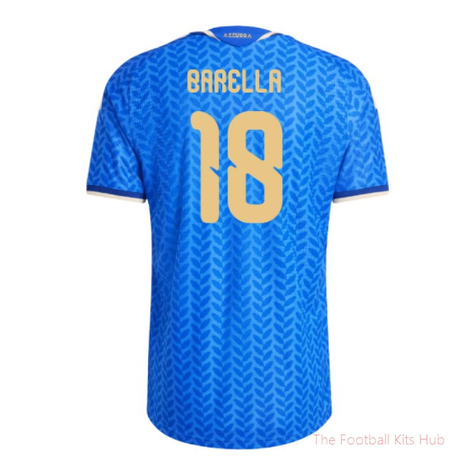 2026/27 Italy Authentic Home Shirt (Barella 18)