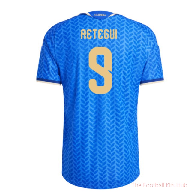 2026/27 Italy Authentic Home Shirt (Retegui 9)