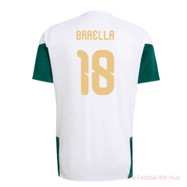 2026/27 Italy Training Jersey (White) (Barella 18)