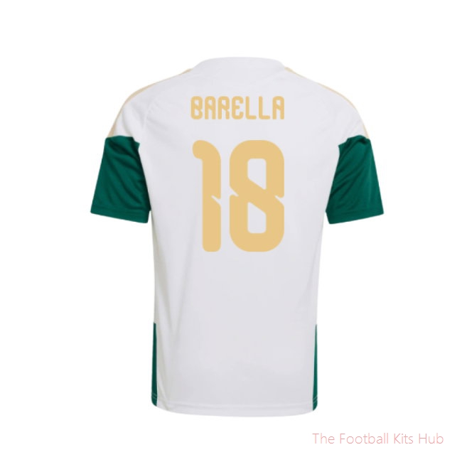 2026/27 Italy Training Jersey (White) - Kids (Barella 18)