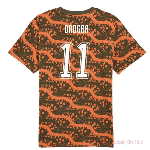 2026/27 Ivory Coast FtblCulture Tee AOP (Black) (Drogba 11)