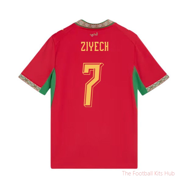 2026/27 Morocco Home Shirt (Kids) (Ziyech 7)