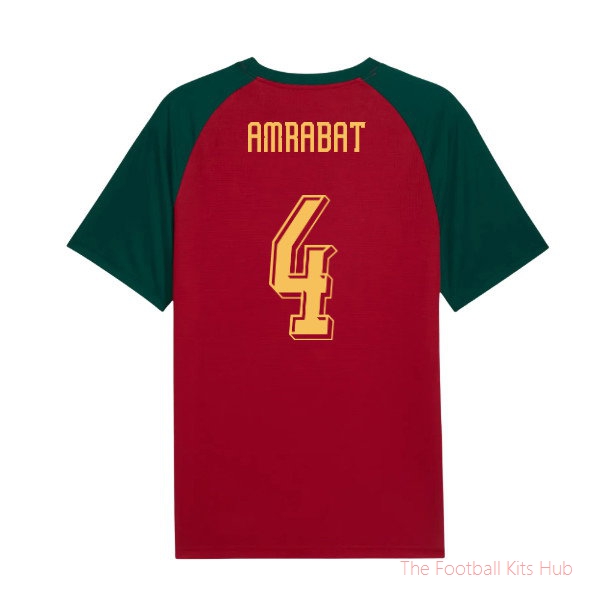2026/27 Morocco Warm Up Jersey (Dark Crimson) (Amrabat 4)