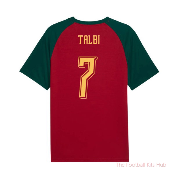 2026/27 Morocco Warm Up Jersey (Dark Crimson) (Talbi 7)