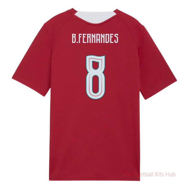 2026/27 Portugal Training Jersey (Red) - Kids (B.Fernandes 8)