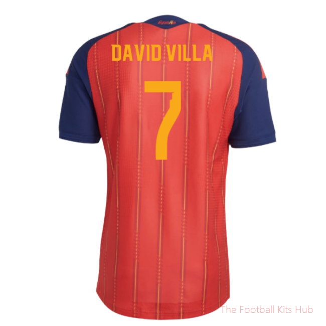 2026/27 Spain Authentic Home Shirt (David Villa 7)