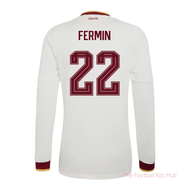 2026/27 Spain Authentic Long Sleeves Away Shirt (Fermin 22)