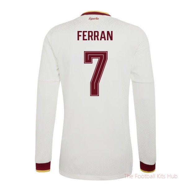 2026/27 Spain Authentic Long Sleeves Away Shirt (Ferran 7)