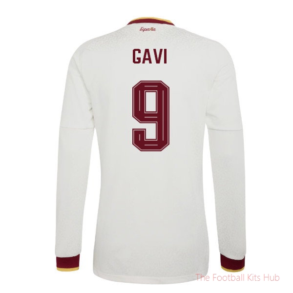 2026/27 Spain Authentic Long Sleeves Away Shirt (Gavi 9)
