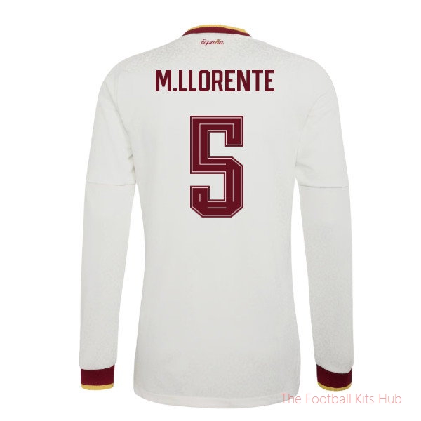 2026/27 Spain Authentic Long Sleeves Away Shirt (M.Llorente 5)
