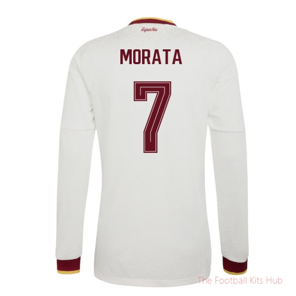 2026/27 Spain Authentic Long Sleeves Away Shirt (Morata 7)