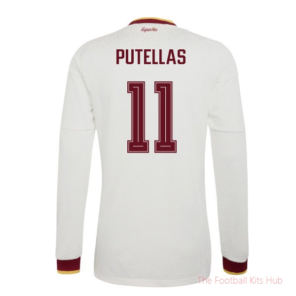 2026/27 Spain Authentic Long Sleeves Away Shirt (Putellas 11)