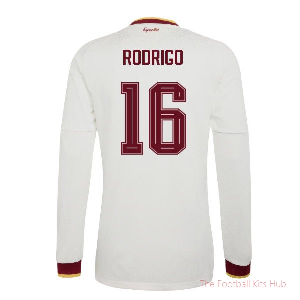2026/27 Spain Authentic Long Sleeves Away Shirt (Rodrigo 16)