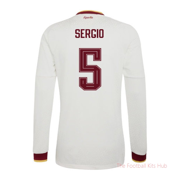 2026/27 Spain Authentic Long Sleeves Away Shirt (Sergio 5)