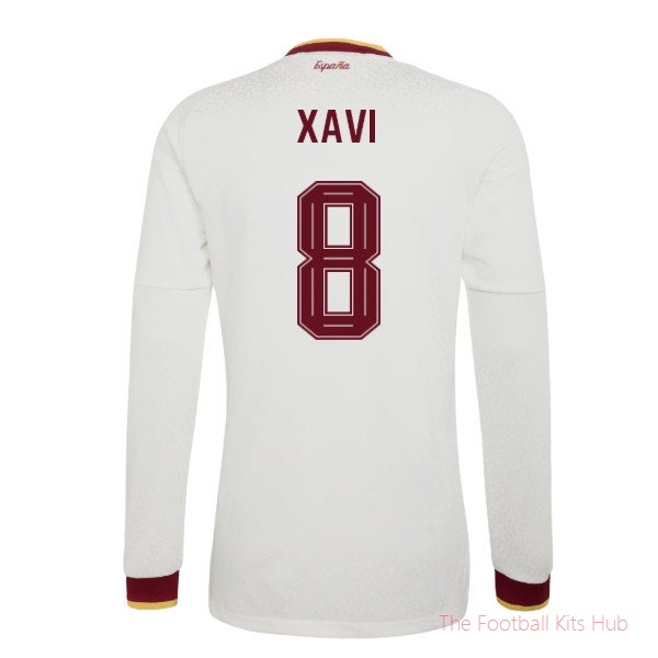 2026/27 Spain Authentic Long Sleeves Away Shirt (Xavi 8)