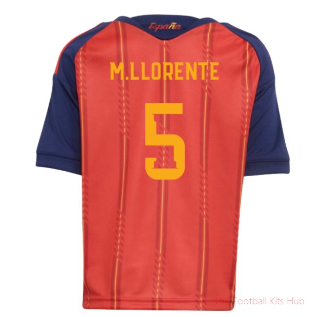 2026/27 Spain Home Little Kids Mini Kit (M.Llorente 5)