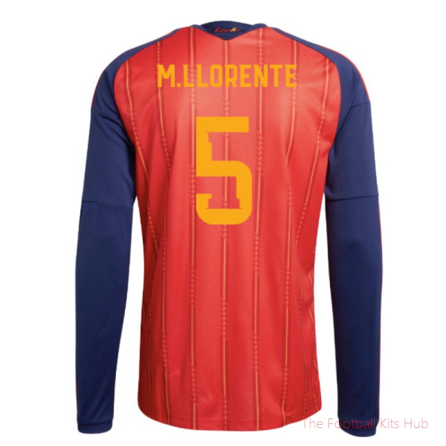 2026/27 Spain Long Sleeve Home Shirt (M.Llorente 5)
