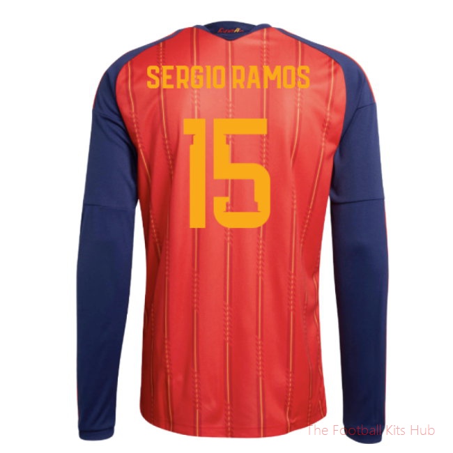 2026/27 Spain Long Sleeve Home Shirt (Sergio Ramos 15)