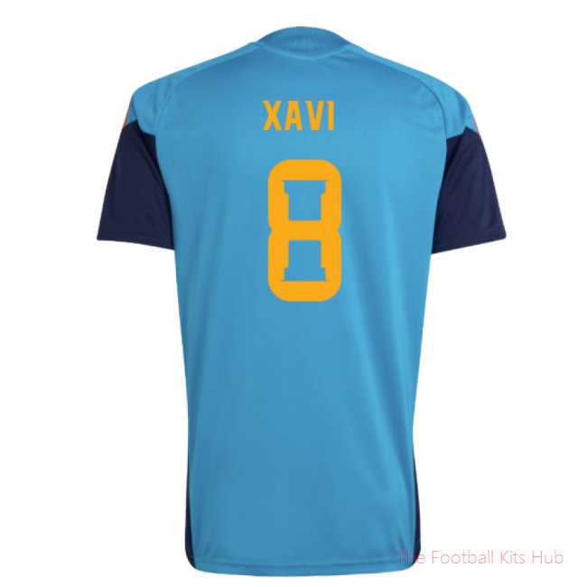 2026/27 Spain Training Jersey (Bold Aqua) (Xavi 8)