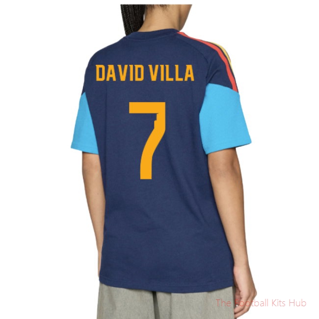2026/27 Spain Training Tee (Night Indigo) (David Villa 7)